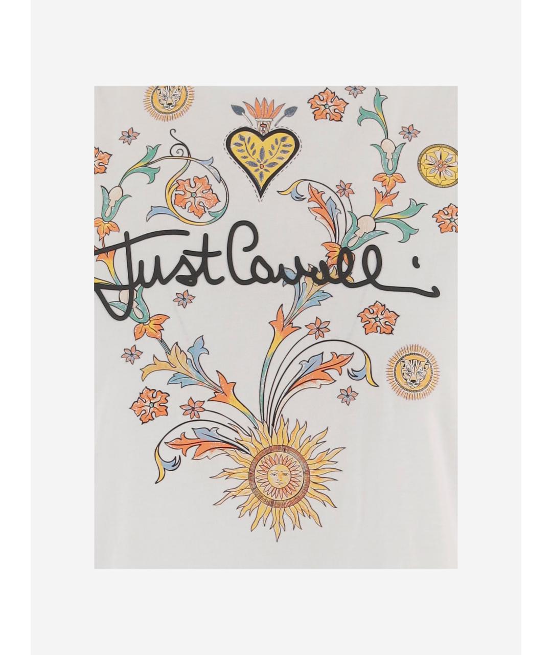 JUST CAVALLI Белая хлопковая футболка, фото 3