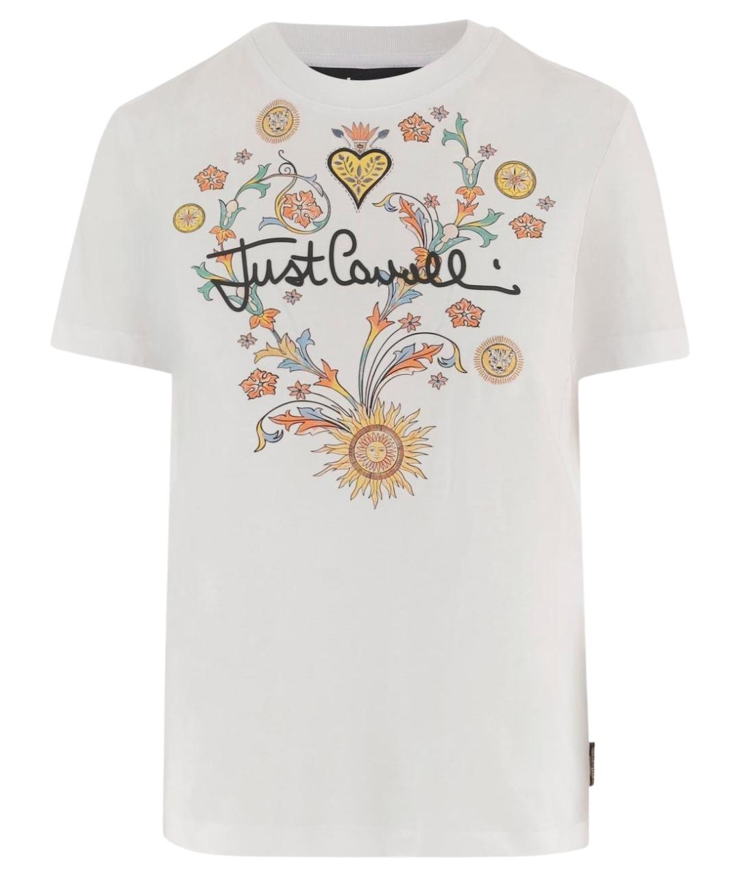 JUST CAVALLI Белая хлопковая футболка, фото 1