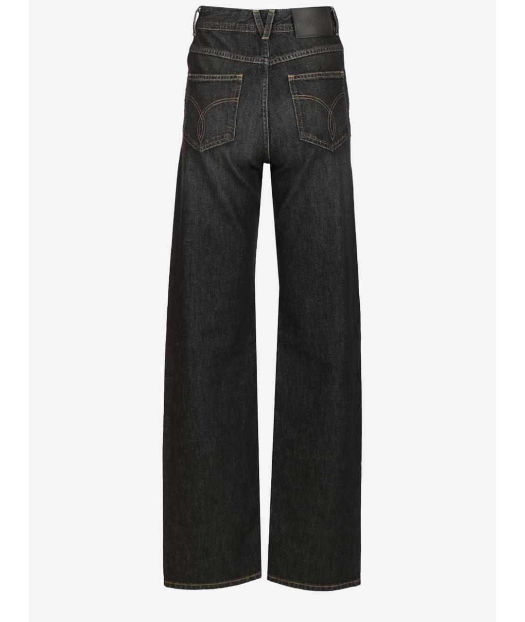 VERSACE Черные хлопковые джинсы клеш, фото 2