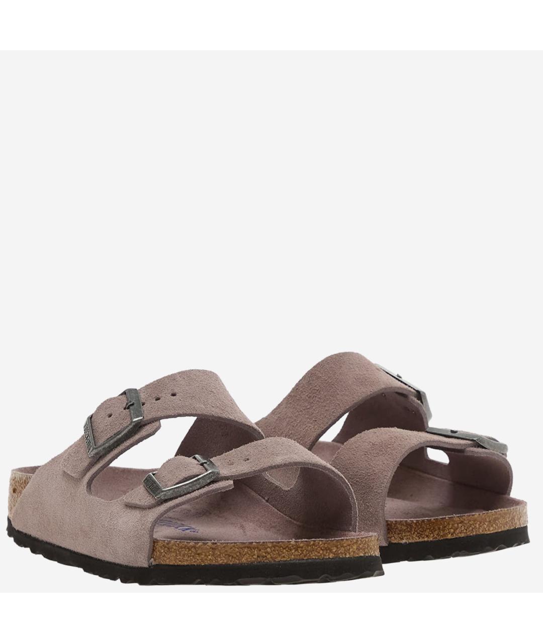 BIRKENSTOCK Фиолетовые замшевые сандалии, фото 3