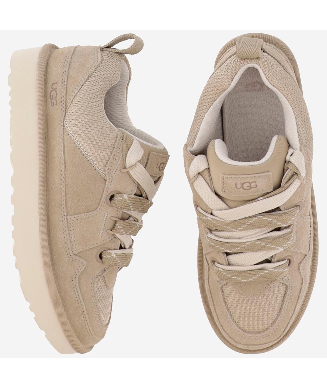 UGG AUSTRALIA Бежевые замшевые кроссовки, фото 2