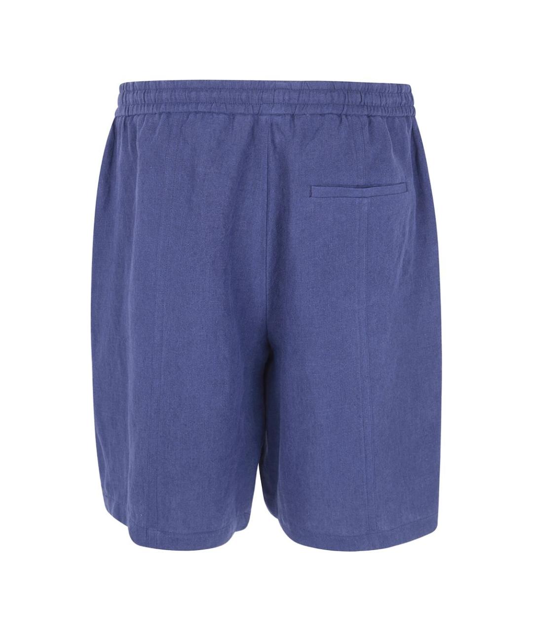 EMPORIO ARMANI Синие льняные шорты, фото 3