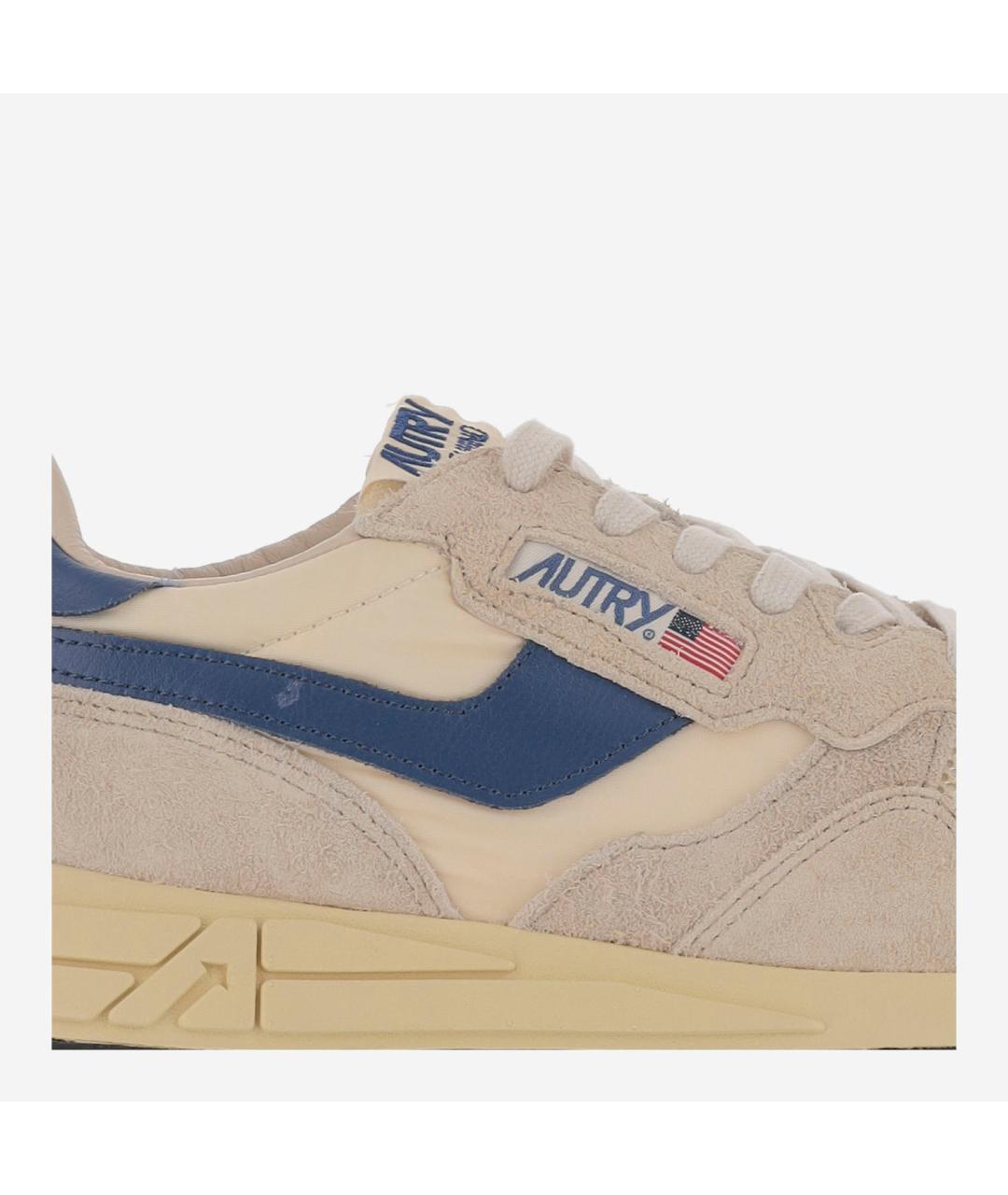AUTRY Бежевые синтетические низкие кроссовки / кеды, фото 5