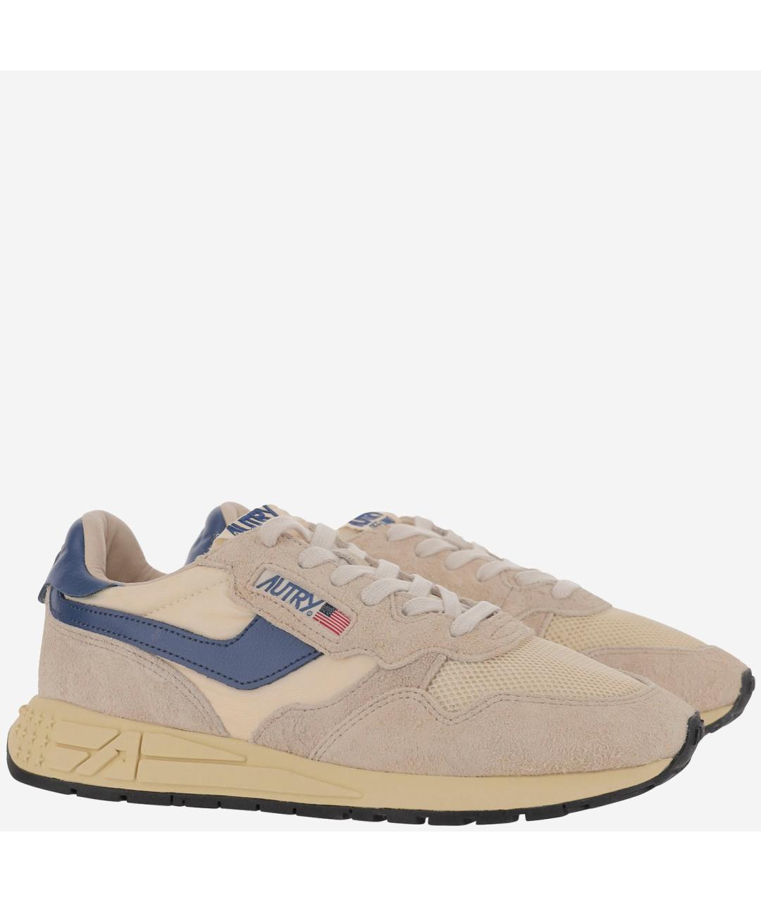 AUTRY Бежевые синтетические низкие кроссовки / кеды, фото 3