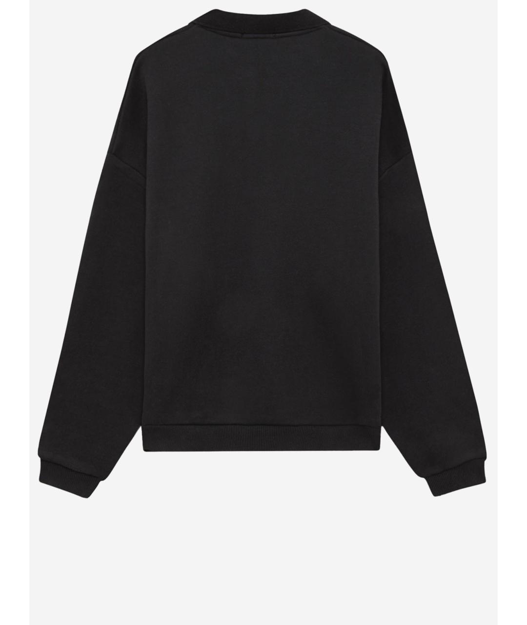 AUTRY Черное хлопковое поло с длинным рукавом, фото 3