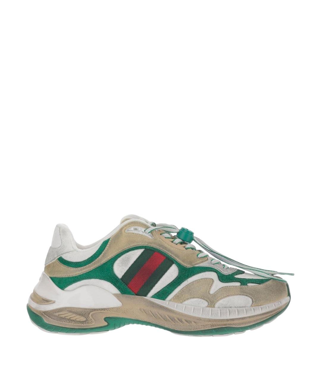 GUCCI Мульти замшевые низкие кроссовки / кеды, фото 1