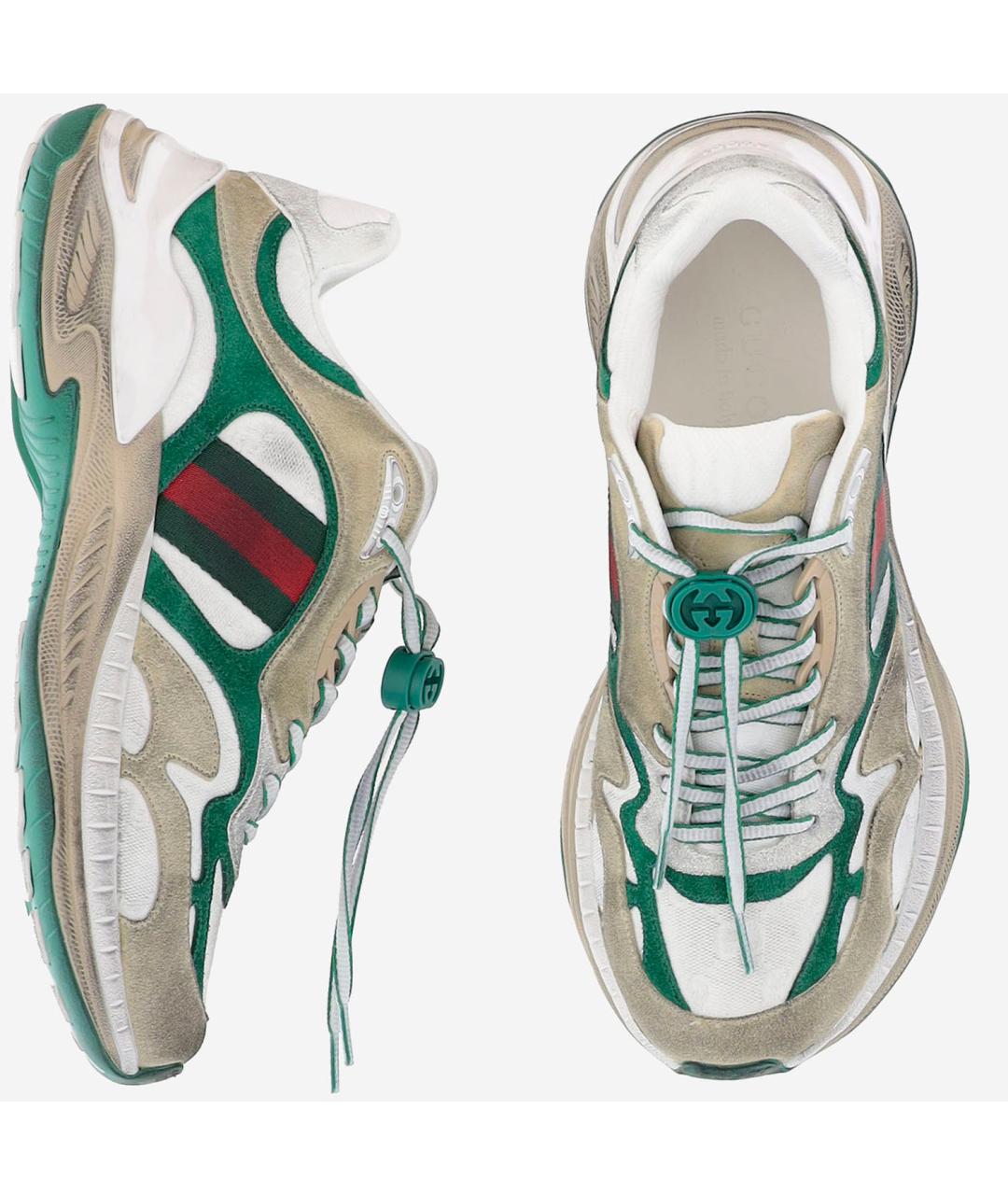 GUCCI Мульти замшевые низкие кроссовки / кеды, фото 2