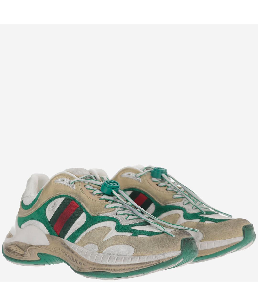 GUCCI Мульти замшевые низкие кроссовки / кеды, фото 3