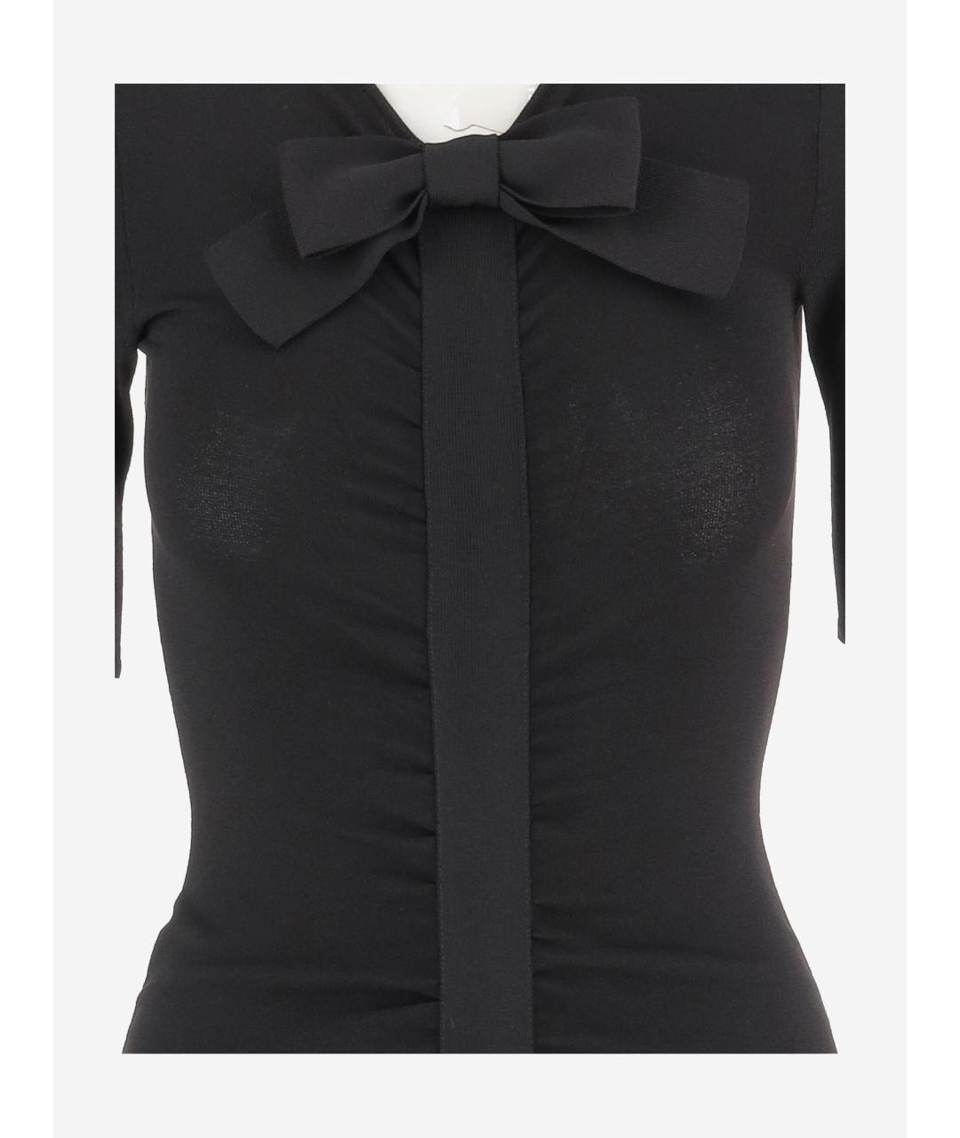 VALENTINO Черное вискозное коктейльное платье, фото 3