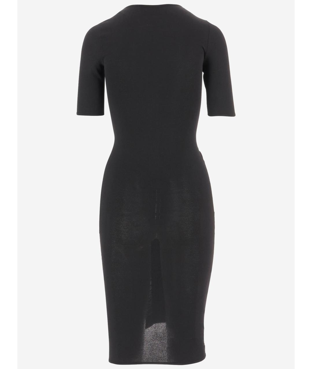 VALENTINO Черное вискозное коктейльное платье, фото 2