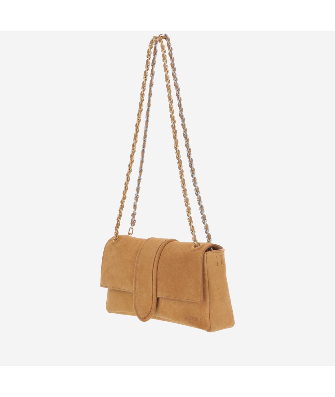 JACQUEMUS Коричневая замшевая сумка через плечо, фото 2