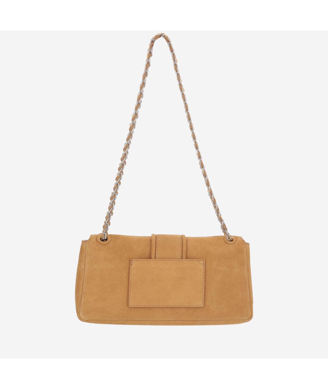 JACQUEMUS Коричневая замшевая сумка через плечо, фото 3