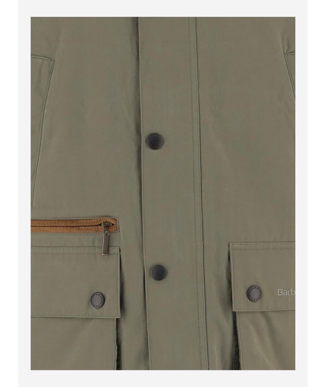BARBOUR Зеленая хлопковая куртка, фото 3