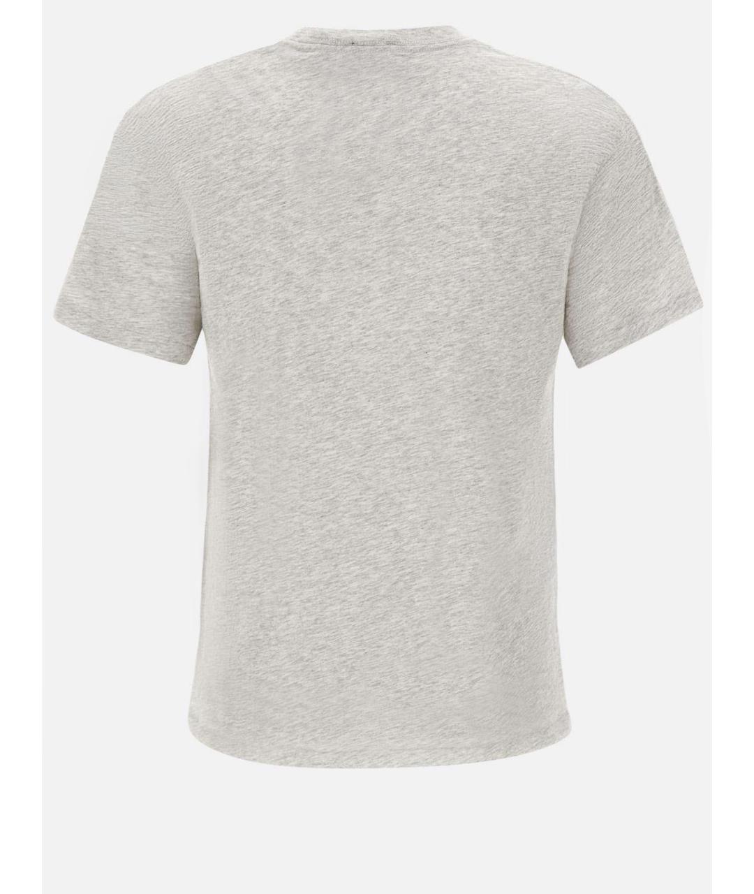 POLO RALPH LAUREN Серая хлопковая футболка, фото 2