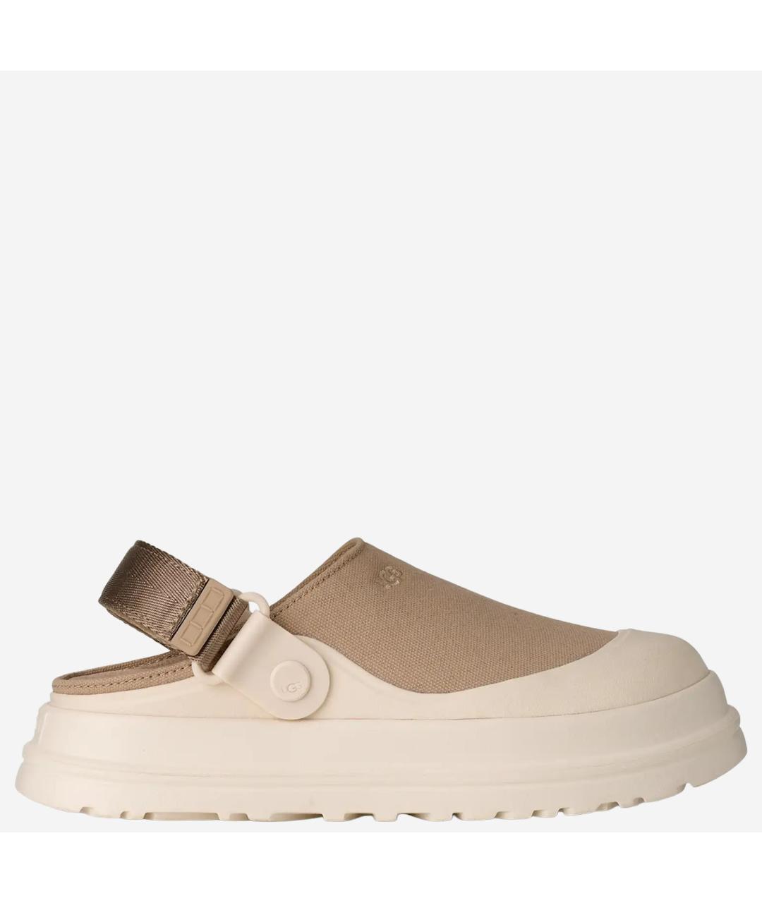 UGG AUSTRALIA Бежевые текстильные сабо, фото 6