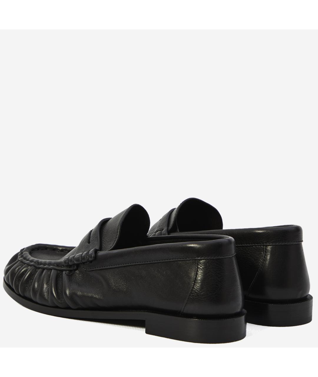 SAINT LAURENT Черные кожаные лоферы, фото 4