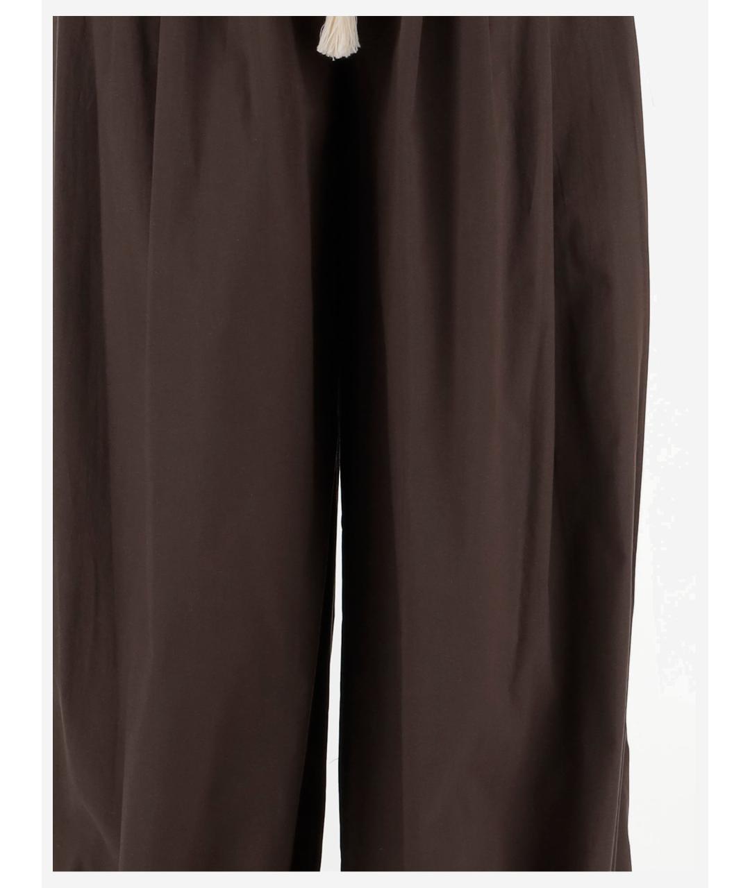 THE GARMENT Коричневые хлопковые брюки широкие, фото 3