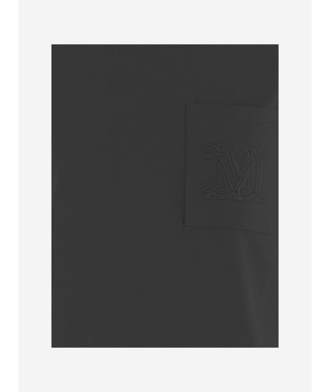 MAX MARA Серая хлопковая футболка, фото 3