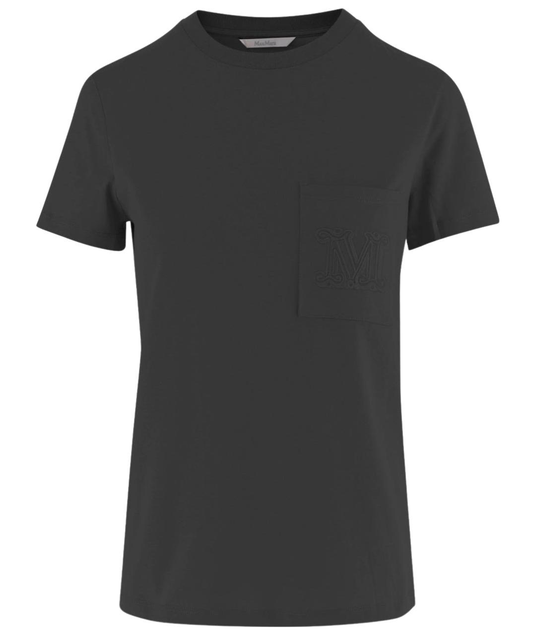 MAX MARA Серая хлопковая футболка, фото 1