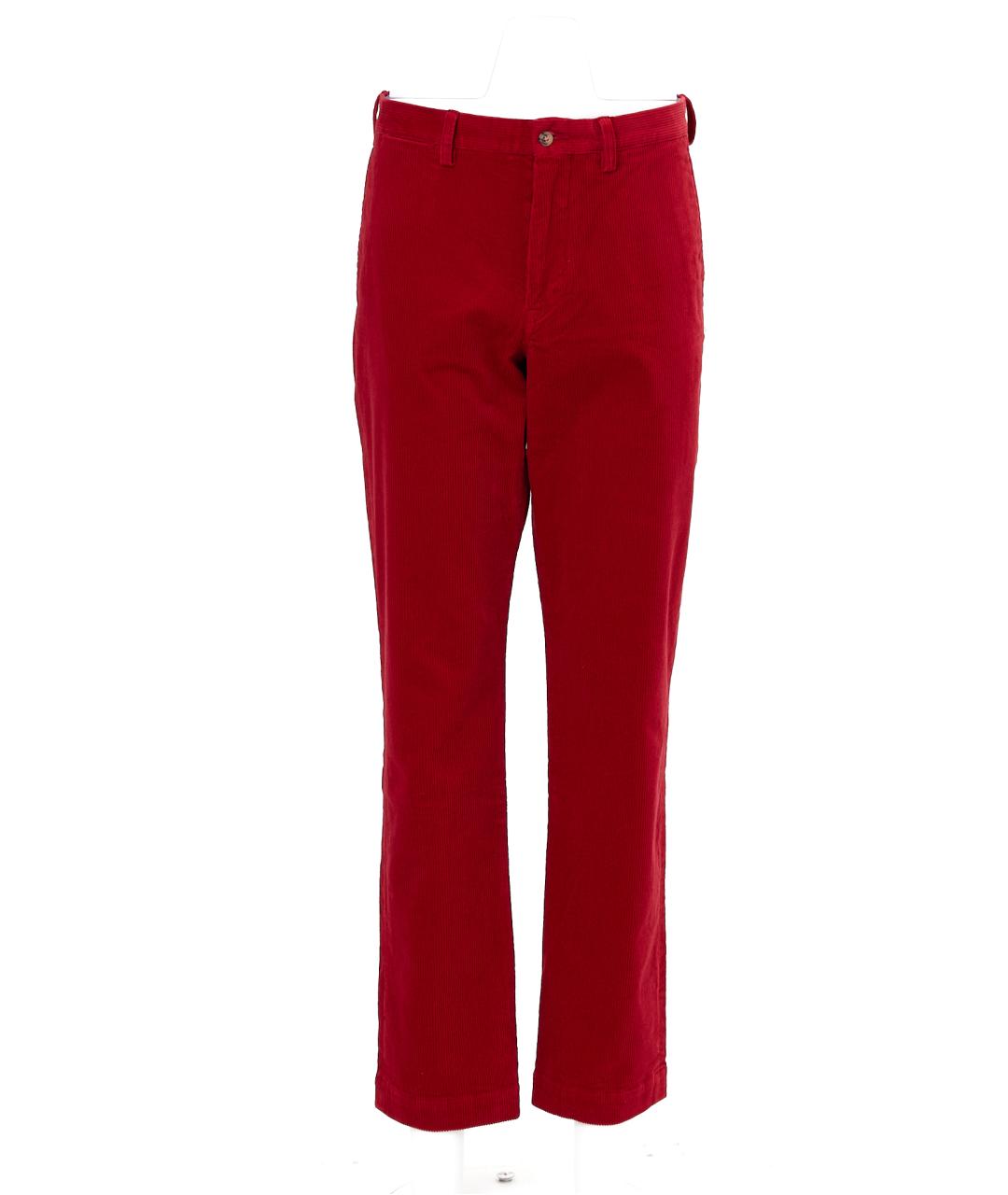 POLO RALPH LAUREN Красные хлопковые повседневные брюки, фото 1