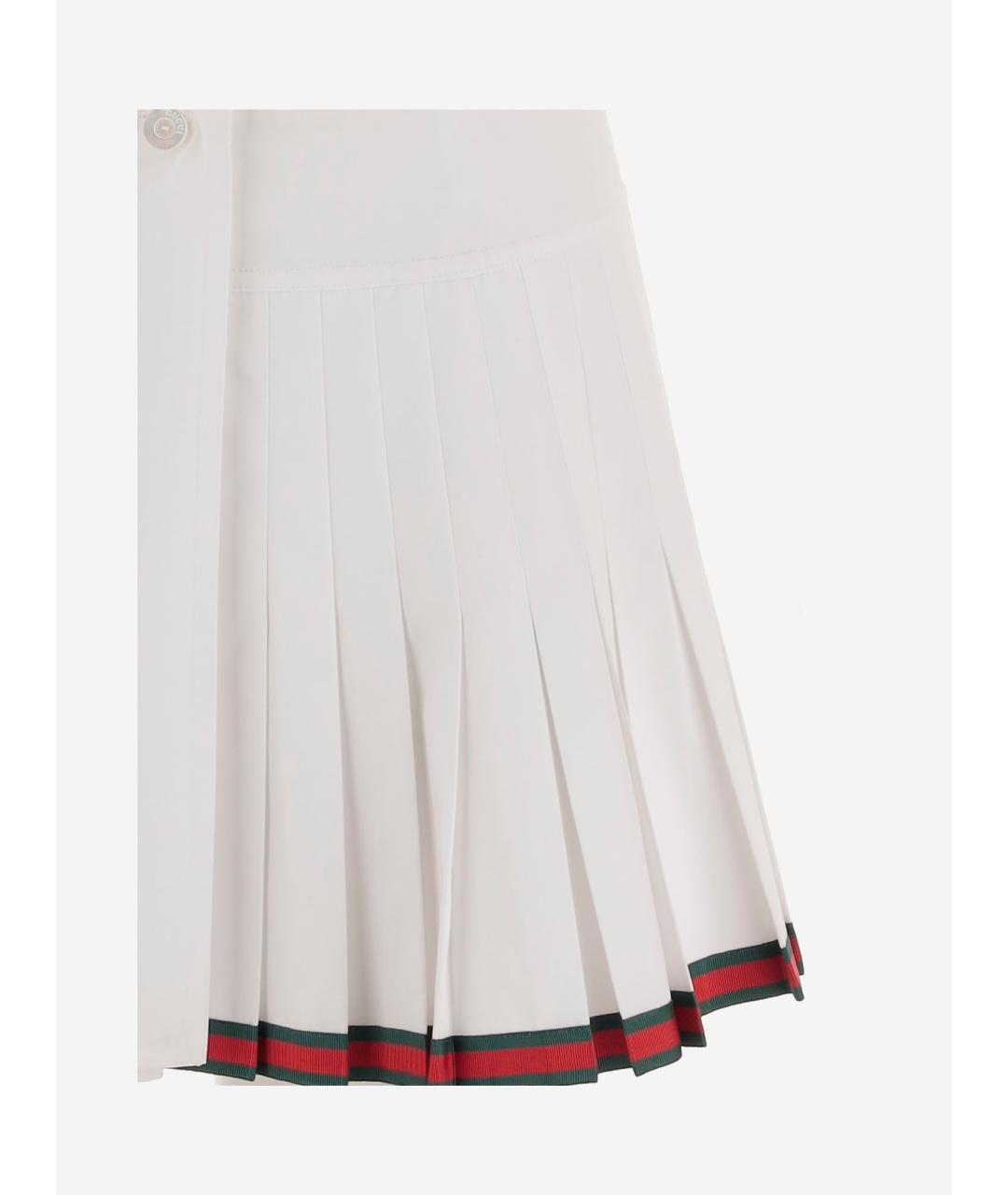 GUCCI Белая хлопковая юбка мини, фото 3