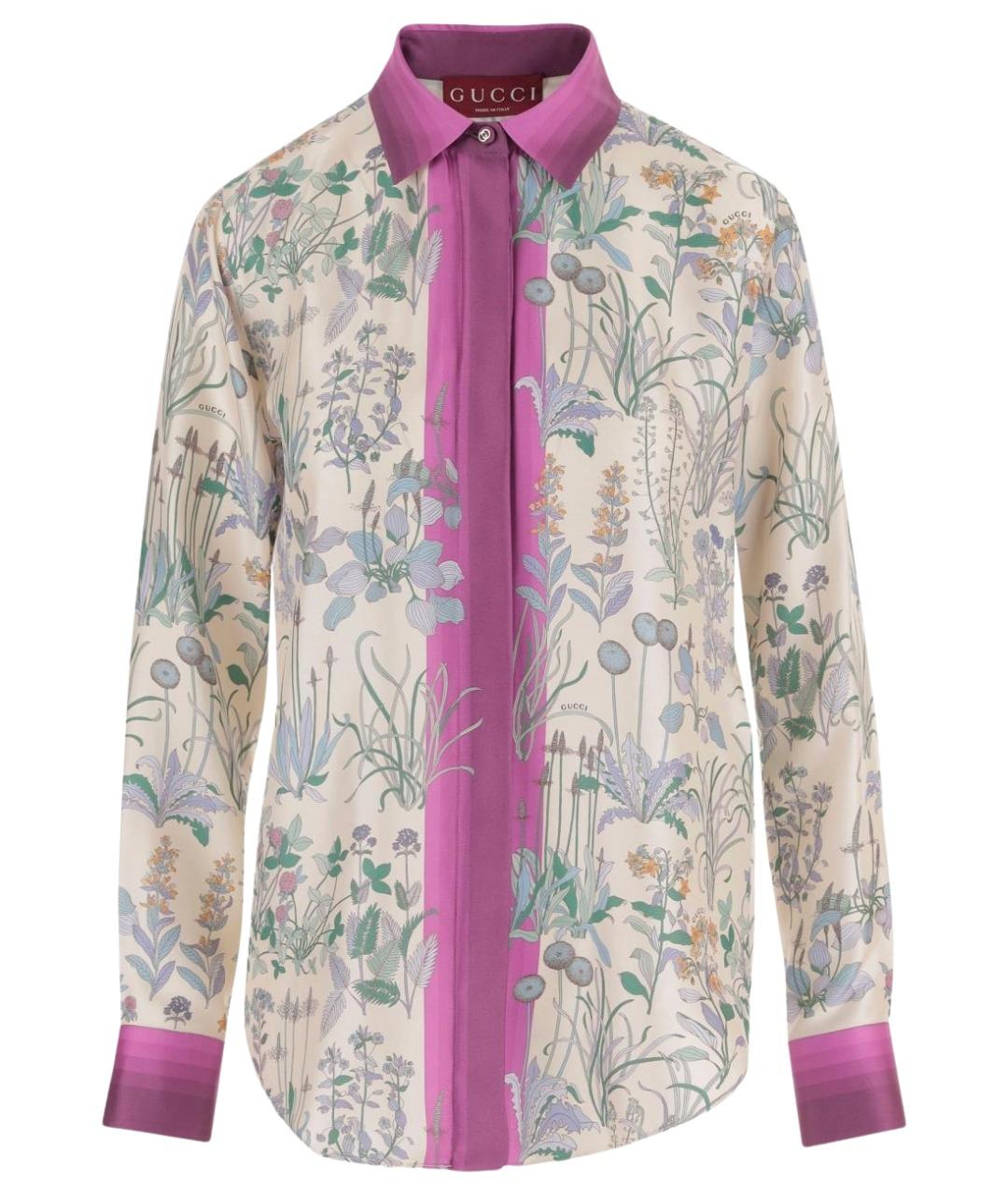 GUCCI Мульти шелковая рубашка, фото 1