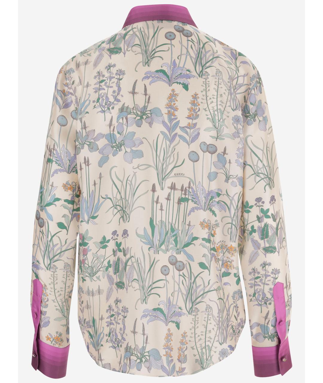GUCCI Мульти шелковая рубашка, фото 2