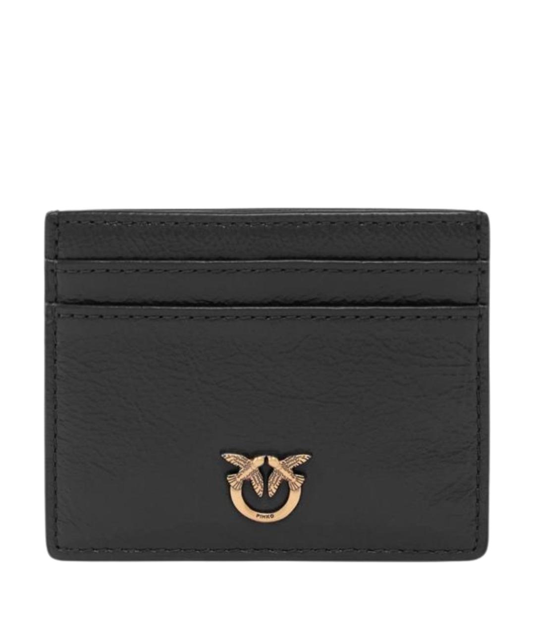 PINKO Черный кожаный кардхолдер, фото 1