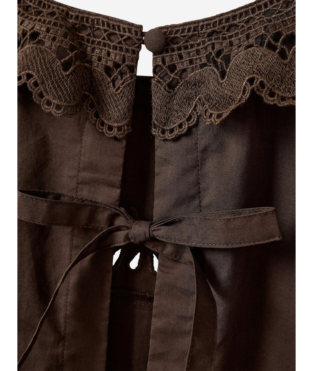 THE GARMENT Коричневая хлопковая майка, фото 3