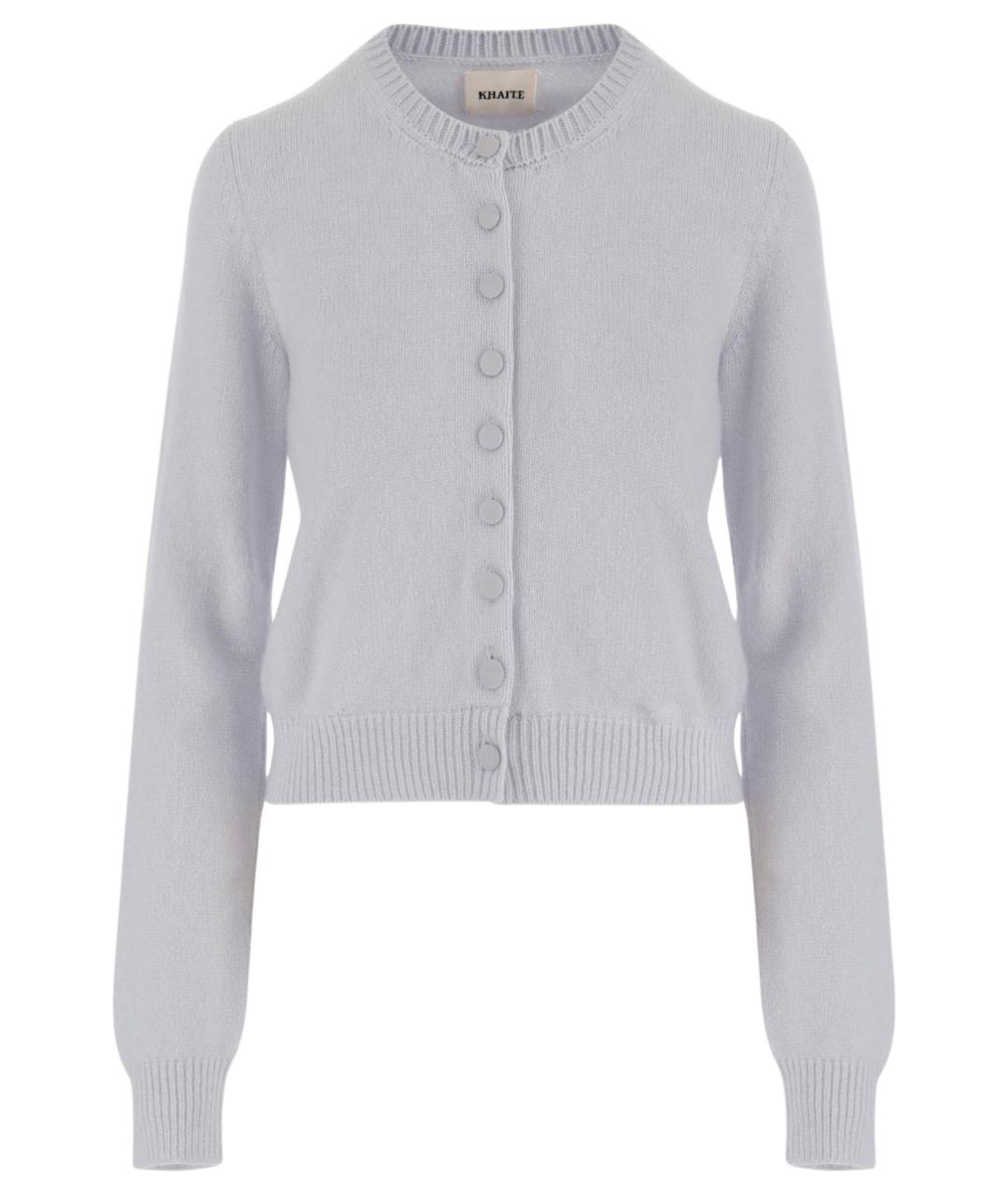 KHAITE Голубой кашемировый кардиган, фото 1