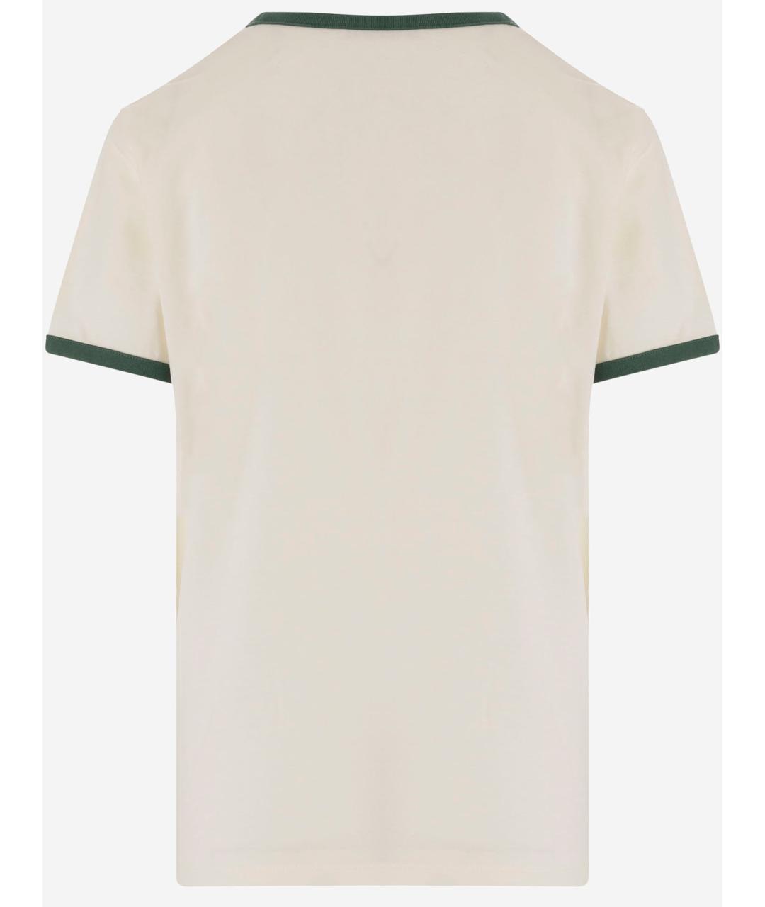 MONCLER Бежевая хлопковая футболка, фото 2