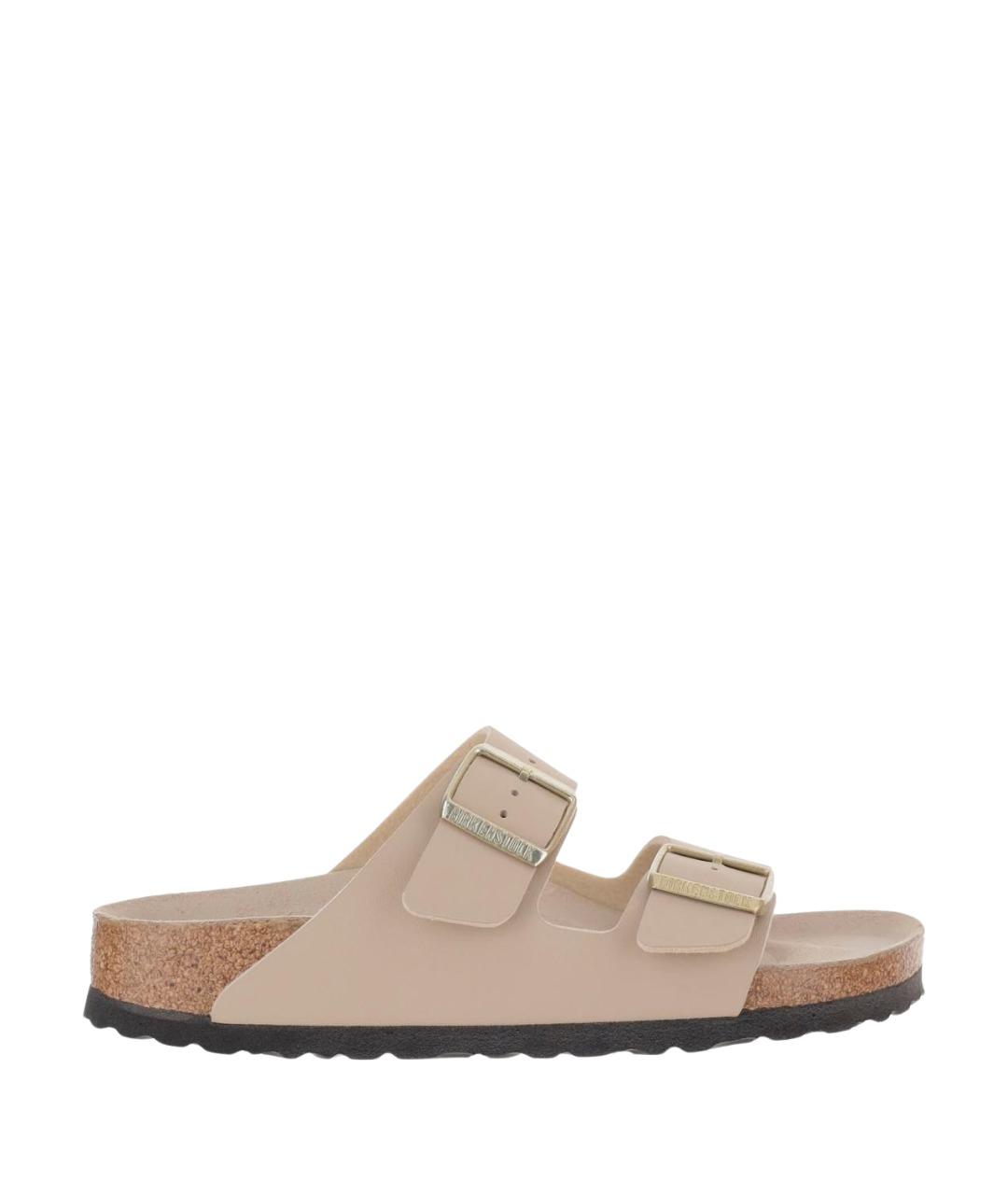 BIRKENSTOCK Бежевые замшевые сандалии, фото 1