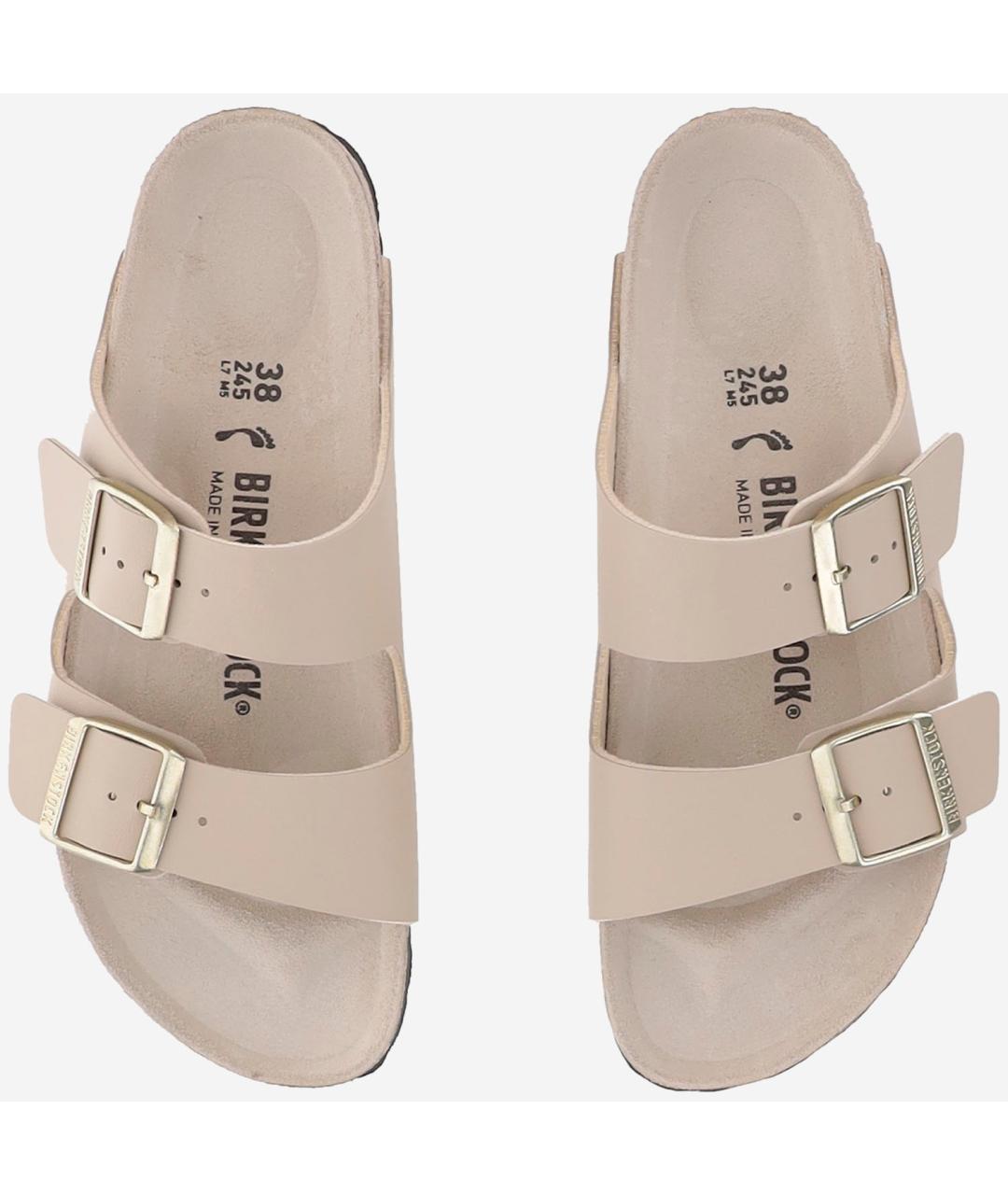 BIRKENSTOCK Бежевые замшевые сандалии, фото 2