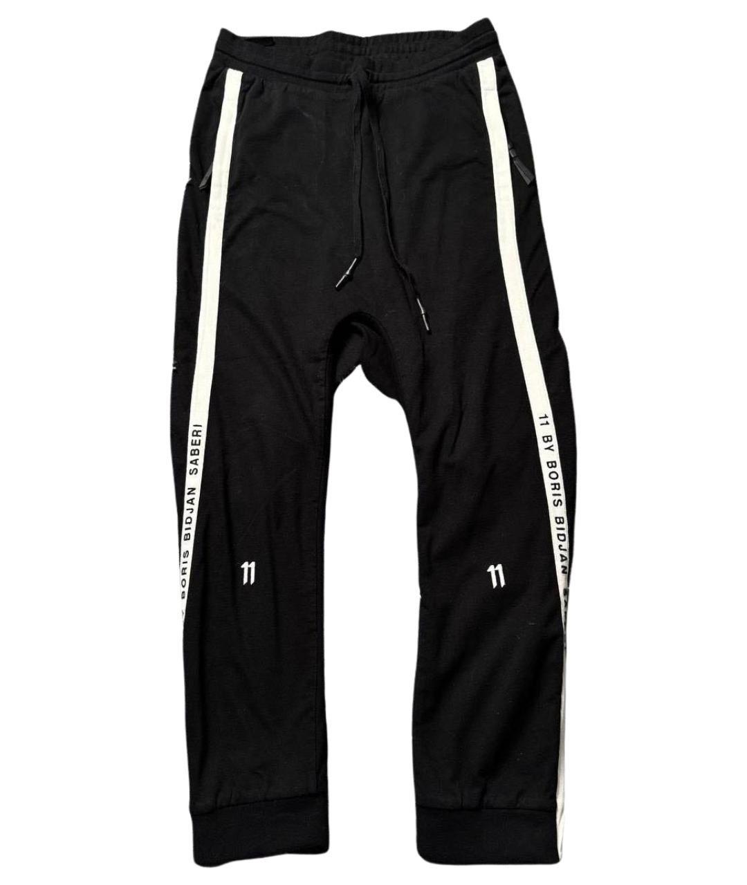 11 BY BORIS BIDJAN SABERI Черный хлопковый спортивный костюм, фото 1