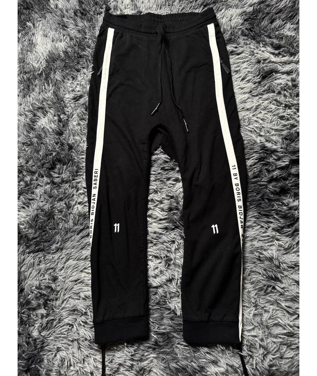 11 BY BORIS BIDJAN SABERI Черный хлопковый спортивный костюм, фото 8