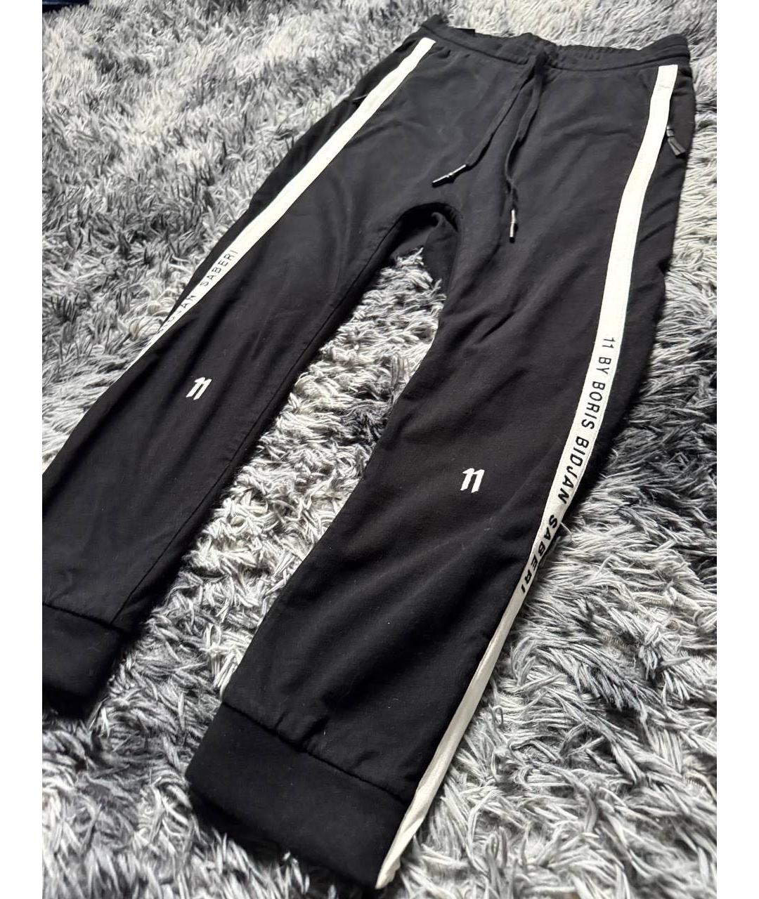 11 BY BORIS BIDJAN SABERI Черный хлопковый спортивный костюм, фото 6