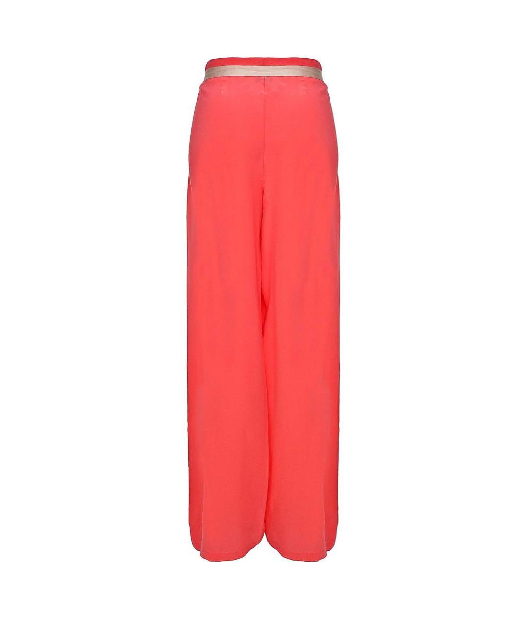 NUDE Коралловые шелковые прямые брюки, фото 2