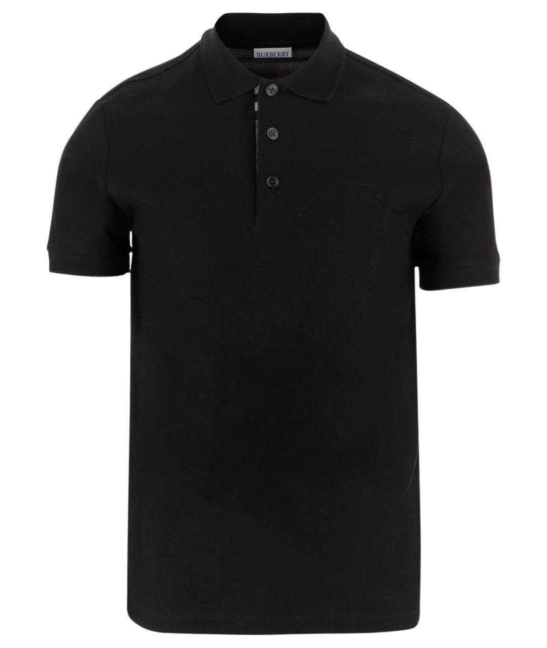 BURBERRY Черная хлопковая футболка, фото 1