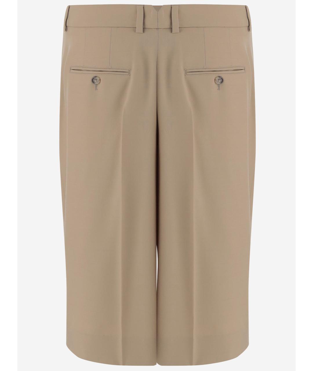 Ami Paris Бежевые шерстяные шорты, фото 2