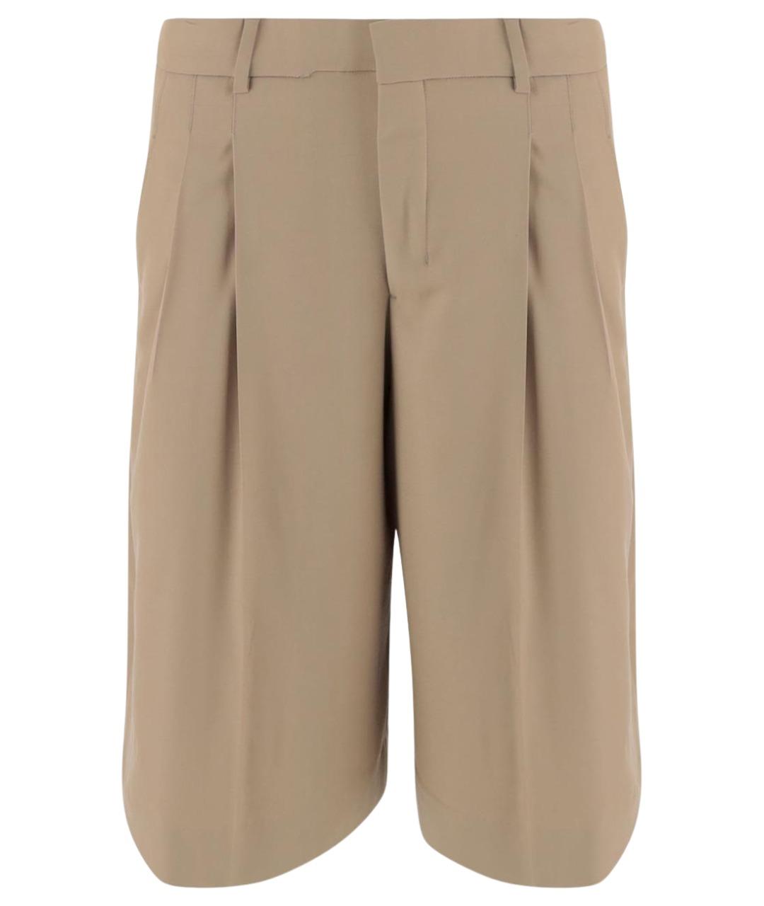 Ami Paris Бежевые шерстяные шорты, фото 1