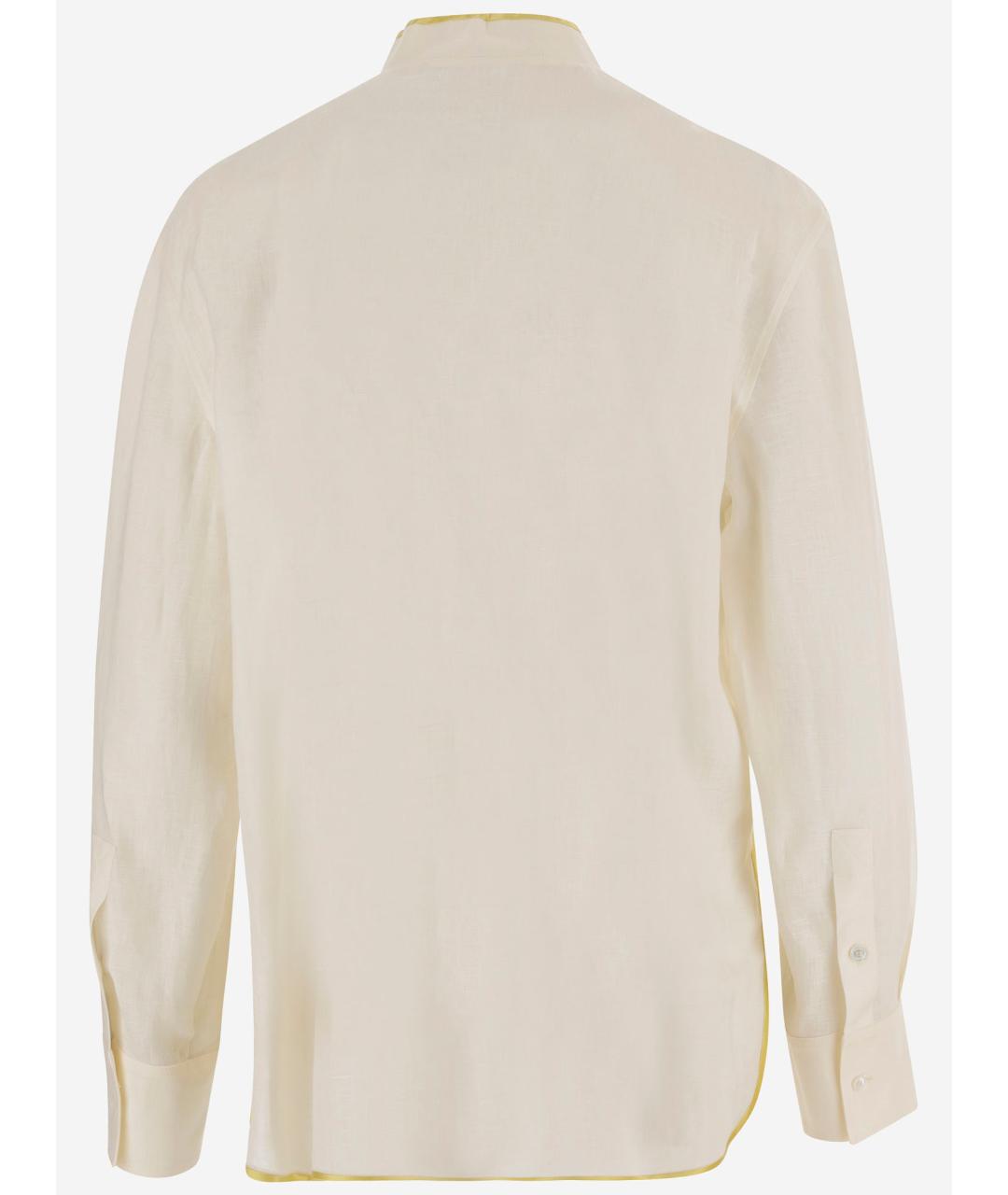 VALENTINO Бежевая льняная рубашка, фото 2