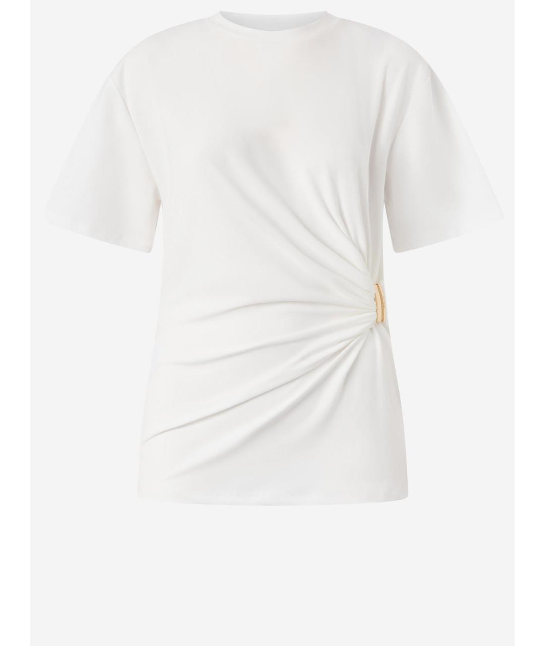 PINKO Белая хлопковая футболка, фото 4