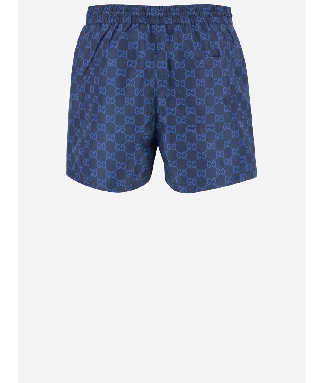 GUCCI Синие полиамидовые шорты, фото 3