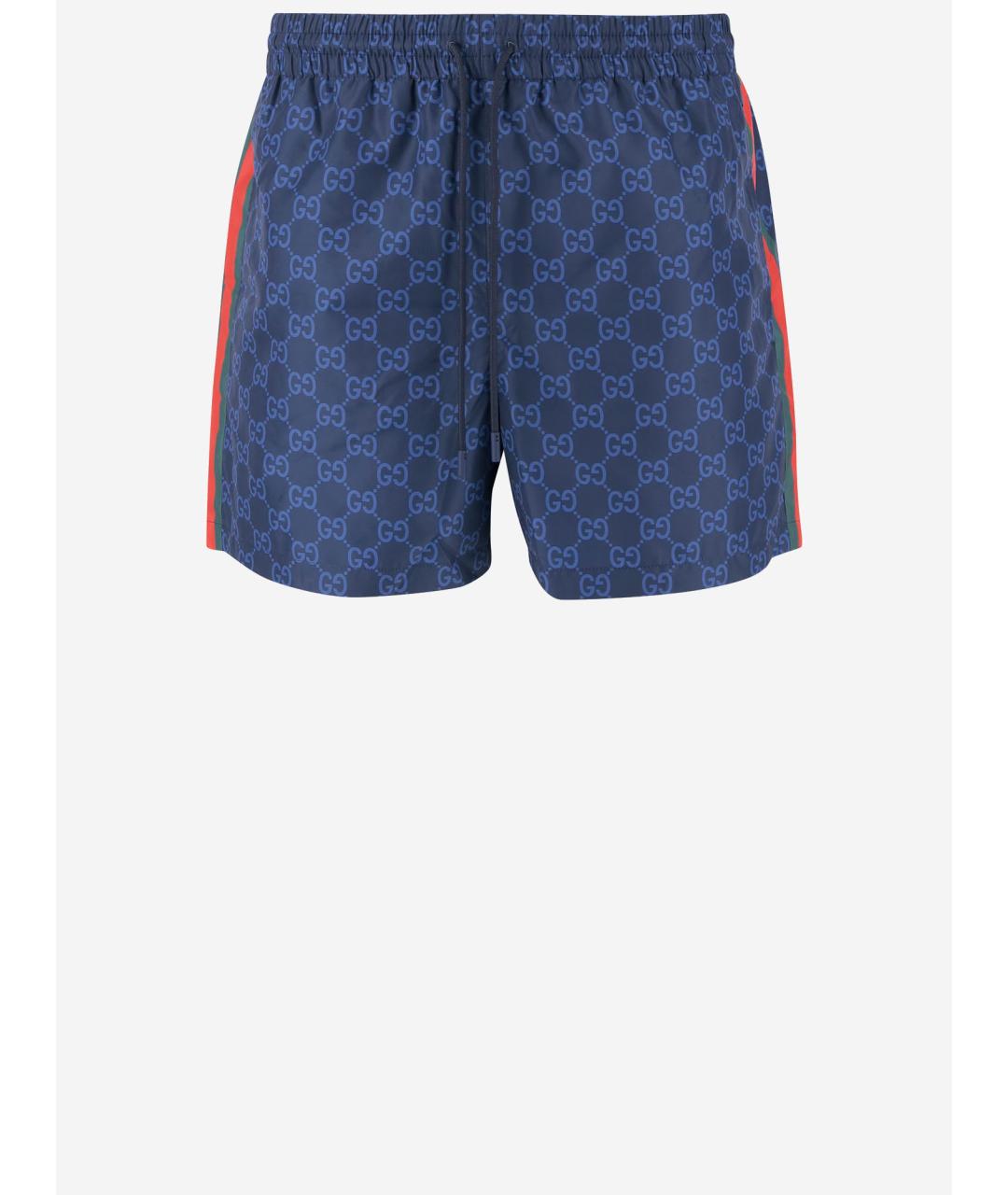 GUCCI Синие полиамидовые шорты, фото 5