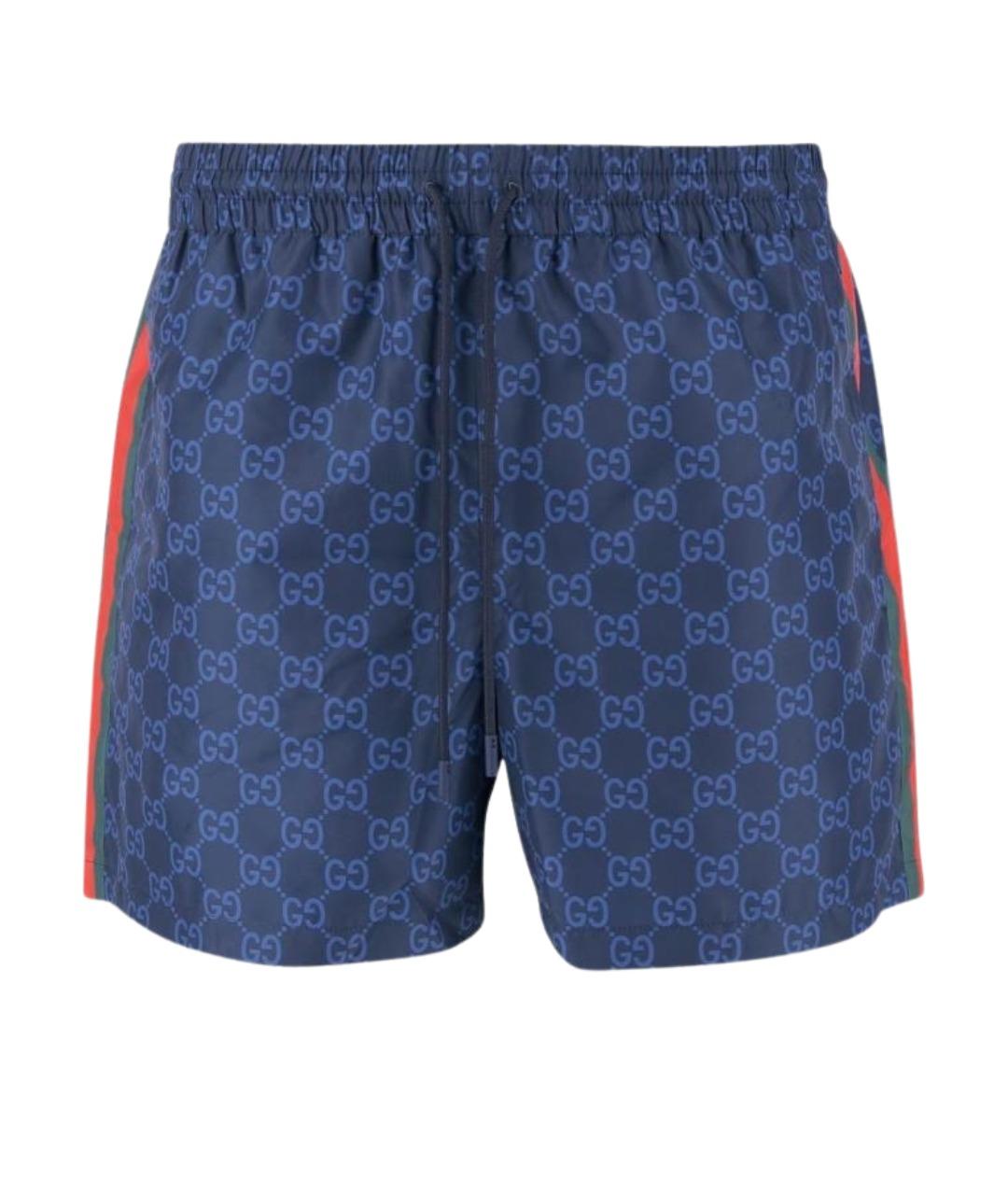 GUCCI Синие полиамидовые шорты, фото 1