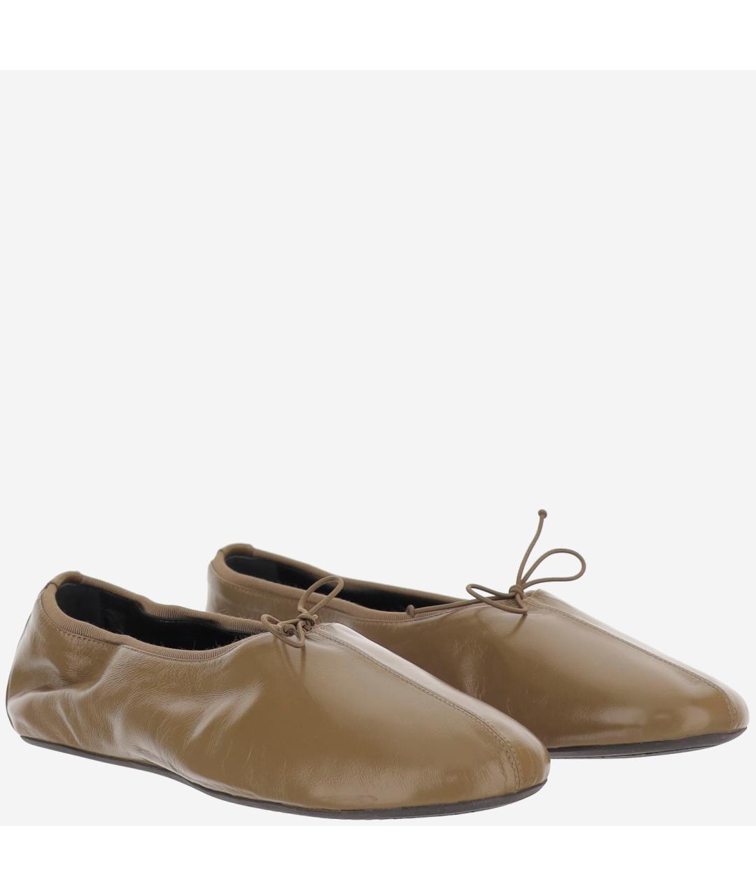 PHOEBE PHILO Бежевые кожаные балетки, фото 2