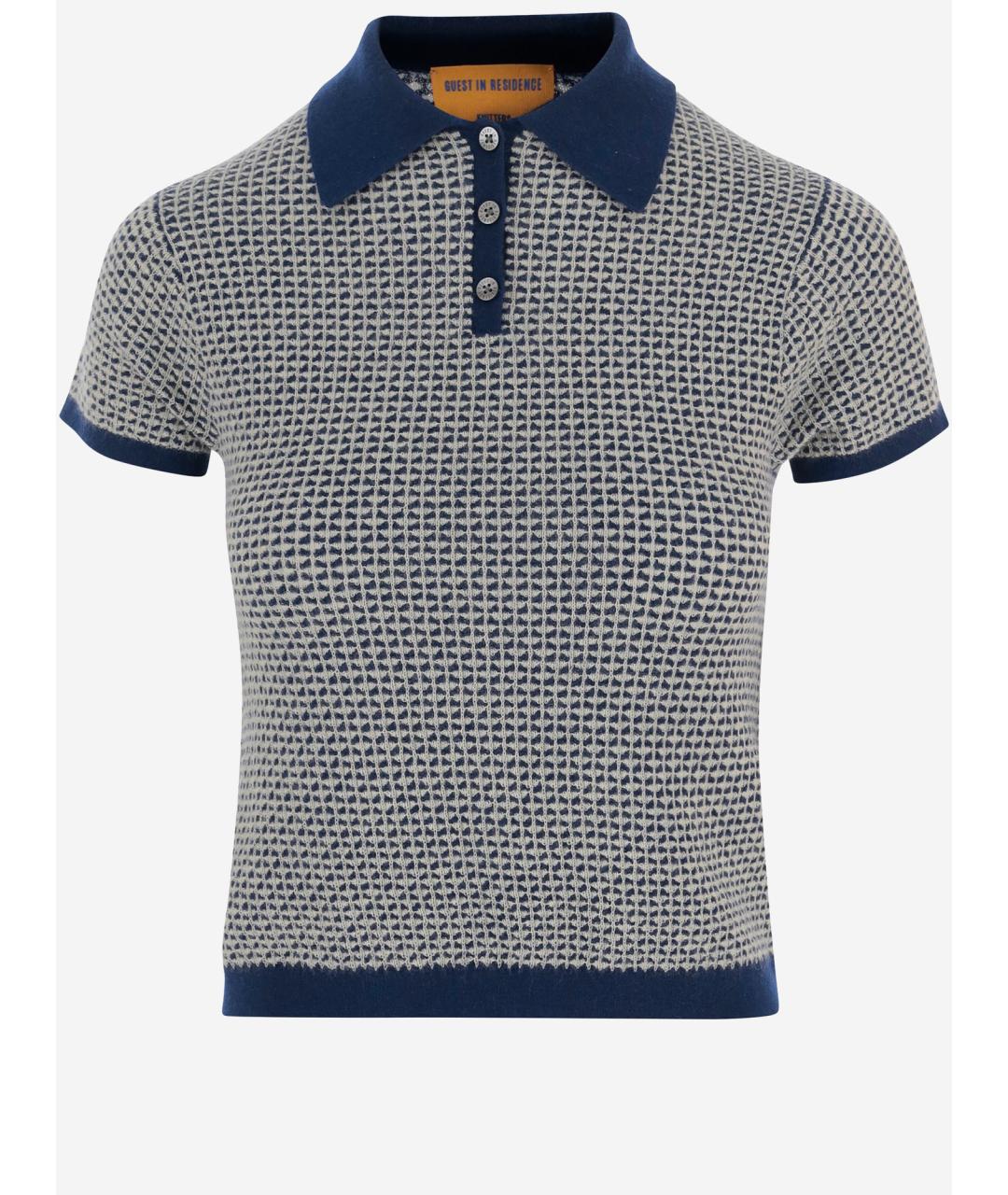GUEST IN RESIDENCE Синяя кашемировая футболка, фото 4