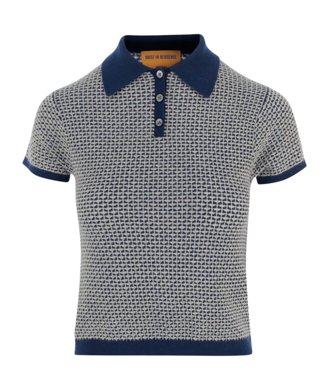 GUEST IN RESIDENCE Синяя кашемировая футболка, фото 1