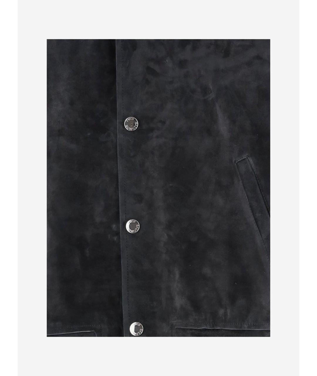 YVES SALOMON Темно-синяя замшевая куртка, фото 3