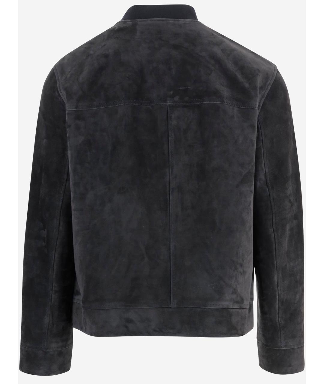 YVES SALOMON Темно-синяя замшевая куртка, фото 2